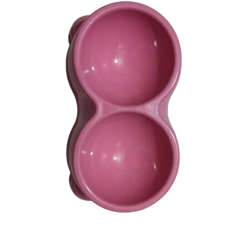 Cat Food Bowl Double Shape